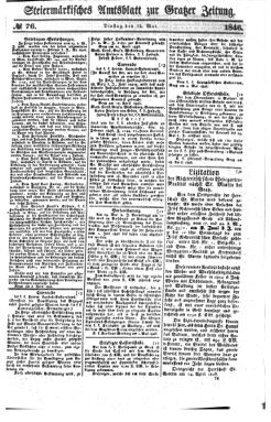 Steyermärkisches Amtsblatt zur Grätzer Zeitung 18460512 Seite: 1