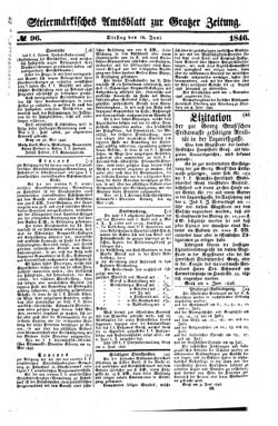 Steyermärkisches Amtsblatt zur Grätzer Zeitung 18460616 Seite: 1