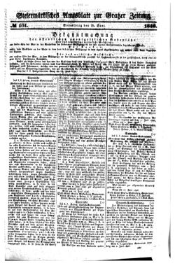 Steyermärkisches Amtsblatt zur Grätzer Zeitung 18460625 Seite: 1