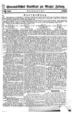 Steyermärkisches Amtsblatt zur Grätzer Zeitung 18460702 Seite: 1