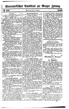 Steyermärkisches Amtsblatt zur Grätzer Zeitung 18460706 Seite: 1