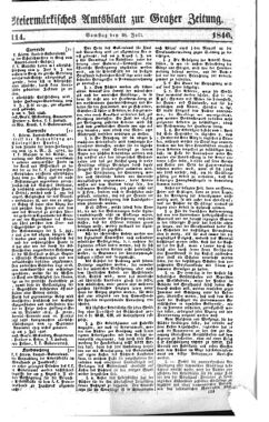 Steyermärkisches Amtsblatt zur Grätzer Zeitung 18460718 Seite: 1