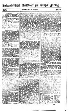 Steyermärkisches Amtsblatt zur Grätzer Zeitung 18460808 Seite: 1