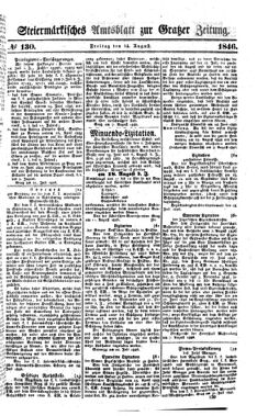 Steyermärkisches Amtsblatt zur Grätzer Zeitung 18460814 Seite: 1