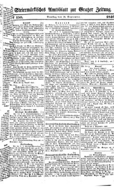 Steyermärkisches Amtsblatt zur Grätzer Zeitung 18460919 Seite: 1