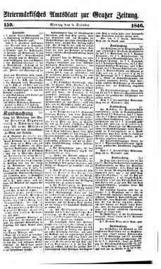 Steyermärkisches Amtsblatt zur Grätzer Zeitung 18461005 Seite: 1