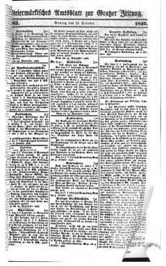 Steyermärkisches Amtsblatt zur Grätzer Zeitung 18461012 Seite: 1