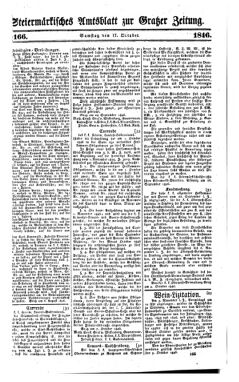 Steyermärkisches Amtsblatt zur Grätzer Zeitung 18461017 Seite: 1