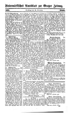 Steyermärkisches Amtsblatt zur Grätzer Zeitung 18461020 Seite: 1