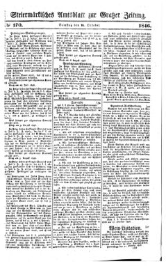 Steyermärkisches Amtsblatt zur Grätzer Zeitung 18461024 Seite: 1