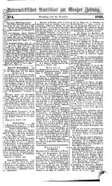 Steyermärkisches Amtsblatt zur Grätzer Zeitung 18461031 Seite: 1