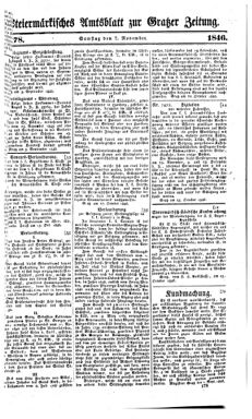 Steyermärkisches Amtsblatt zur Grätzer Zeitung 18461107 Seite: 1