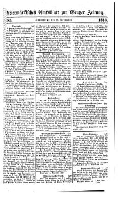 Steyermärkisches Amtsblatt zur Grätzer Zeitung 18461119 Seite: 1