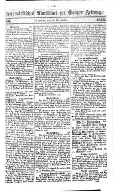 Steyermärkisches Amtsblatt zur Grätzer Zeitung 18461121 Seite: 1