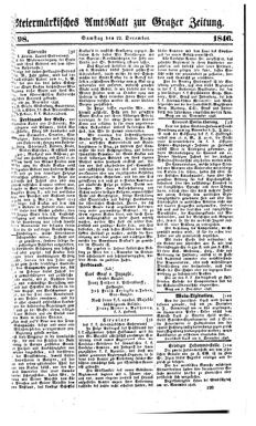 Steyermärkisches Amtsblatt zur Grätzer Zeitung 18461212 Seite: 1