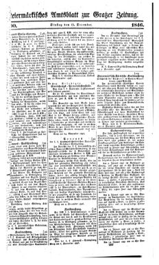 Steyermärkisches Amtsblatt zur Grätzer Zeitung 18461215 Seite: 1