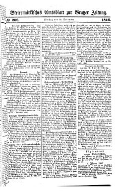 Steyermärkisches Amtsblatt zur Grätzer Zeitung 18461229 Seite: 1