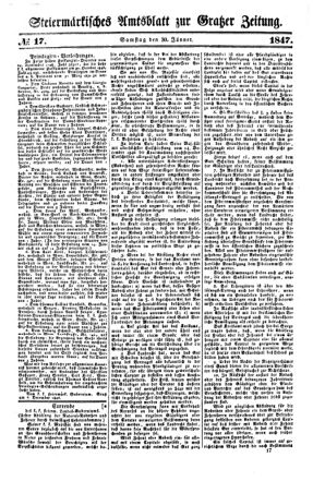 Steyermärkisches Amtsblatt zur Grätzer Zeitung 18470130 Seite: 1