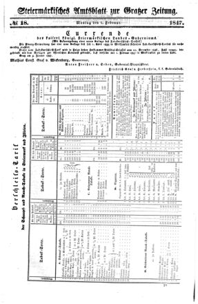 Steyermärkisches Amtsblatt zur Grätzer Zeitung 18470201 Seite: 1