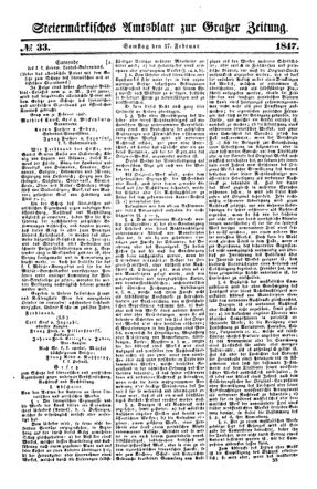 Steyermärkisches Amtsblatt zur Grätzer Zeitung 18470227 Seite: 1