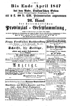 Steyermärkisches Amtsblatt zur Grätzer Zeitung 18470306 Seite: 18