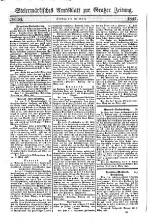 Steyermärkisches Amtsblatt zur Grätzer Zeitung 18470330 Seite: 1