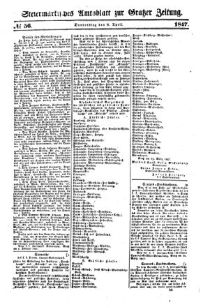 Steyermärkisches Amtsblatt zur Grätzer Zeitung 18470408 Seite: 1