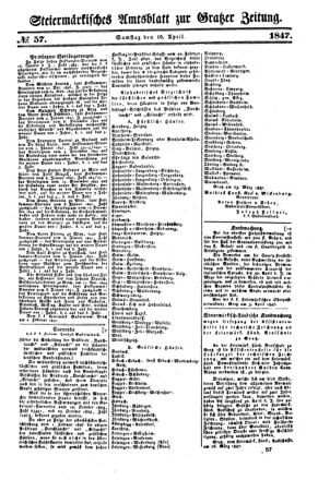 Steyermärkisches Amtsblatt zur Grätzer Zeitung 18470410 Seite: 1