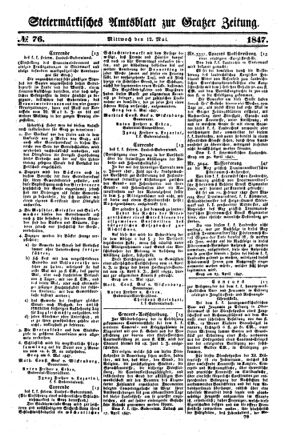 Steyermärkisches Amtsblatt zur Grätzer Zeitung 18470512 Seite: 1