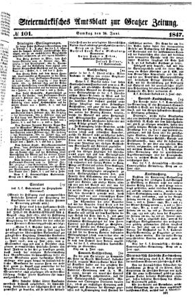 Steyermärkisches Amtsblatt zur Grätzer Zeitung 18470626 Seite: 1