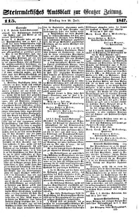 Steyermärkisches Amtsblatt zur Grätzer Zeitung 18470720 Seite: 1