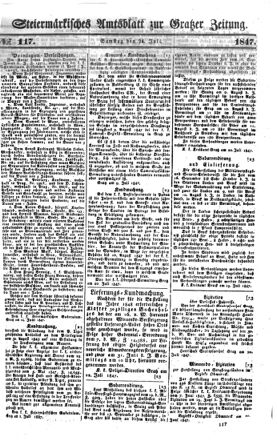 Steyermärkisches Amtsblatt zur Grätzer Zeitung 18470724 Seite: 1