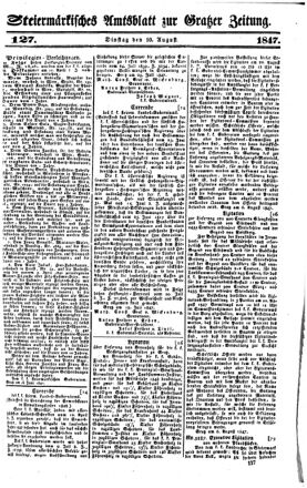 Steyermärkisches Amtsblatt zur Grätzer Zeitung 18470810 Seite: 1