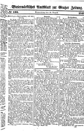 Steyermärkisches Amtsblatt zur Grätzer Zeitung 18470819 Seite: 1