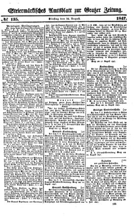 Steyermärkisches Amtsblatt zur Grätzer Zeitung 18470824 Seite: 1