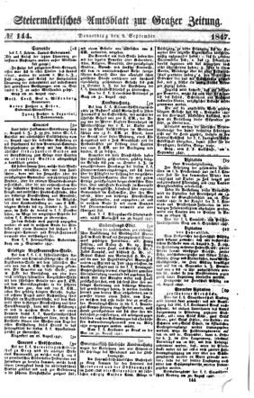 Steyermärkisches Amtsblatt zur Grätzer Zeitung 18470909 Seite: 1