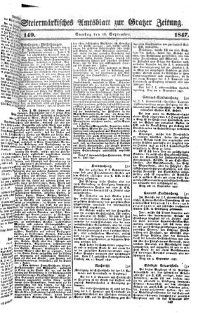 Steyermärkisches Amtsblatt zur Grätzer Zeitung 18470918 Seite: 1