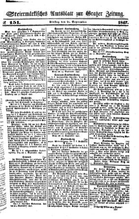 Steyermärkisches Amtsblatt zur Grätzer Zeitung 18470921 Seite: 1