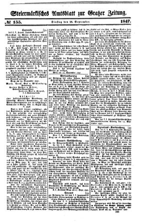 Steyermärkisches Amtsblatt zur Grätzer Zeitung 18470928 Seite: 1