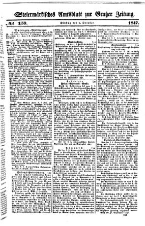 Steyermärkisches Amtsblatt zur Grätzer Zeitung 18471005 Seite: 1