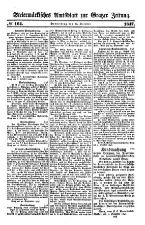 Steyermärkisches Amtsblatt zur Grätzer Zeitung 18471014 Seite: 1