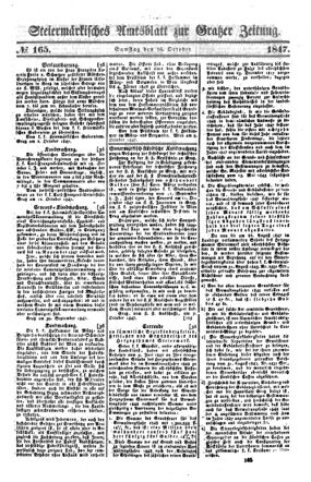 Steyermärkisches Amtsblatt zur Grätzer Zeitung 18471016 Seite: 1