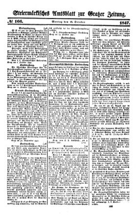 Steyermärkisches Amtsblatt zur Grätzer Zeitung 18471018 Seite: 1