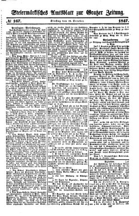 Steyermärkisches Amtsblatt zur Grätzer Zeitung 18471019 Seite: 1