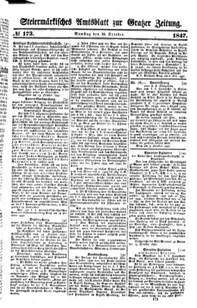 Steyermärkisches Amtsblatt zur Grätzer Zeitung 18471030 Seite: 1