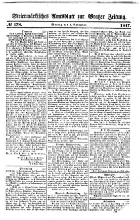 Steyermärkisches Amtsblatt zur Grätzer Zeitung 18471108 Seite: 1