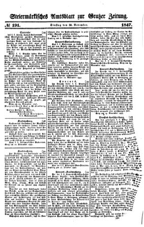 Steyermärkisches Amtsblatt zur Grätzer Zeitung 18471130 Seite: 1