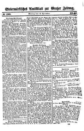 Steyermärkisches Amtsblatt zur Grätzer Zeitung 18471213 Seite: 1