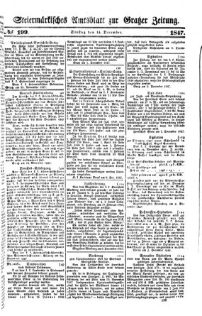 Steyermärkisches Amtsblatt zur Grätzer Zeitung 18471214 Seite: 1