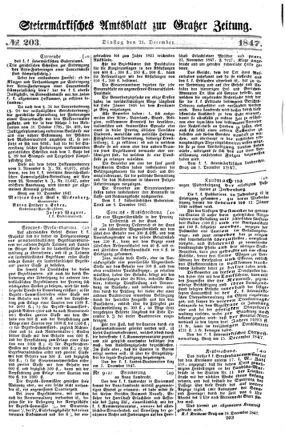 Steyermärkisches Amtsblatt zur Grätzer Zeitung 18471221 Seite: 1